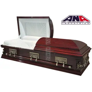 Funeral equipo ANA de alto brillo pieta ataúd de madera y los ataúdes