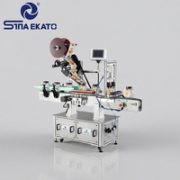 Machine d'étiquetage automatique numérique double face haute précision SINA EKATO, commande PLC, entraînement électrique, pour l'alimentation et les boissons