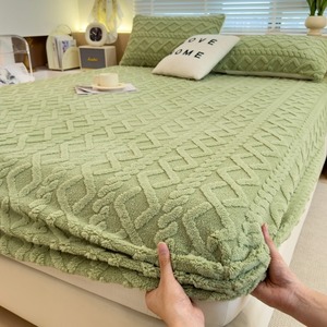 Giá Rẻ Giá Chất Lượng Cao Bán Buôn Thoáng Khí Mềm Mại Giường Được Trang Bị Tấm Bộ Sang Trọng Vua Kích Thước Bảo Vệ Mùa Đông Nệm Bìa - Product Image 1