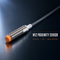 Capteur de proximité inductif industriel M12 à 3 fils non encastré BANGTOS, NPN NO, distance de détection 8 mm, pour métaux, IP67, direct usine
