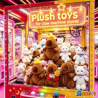 Plus de 20 000 styles de jouets en peluche Capybara mignons et dodus, en gros, poupées en peluche douces de 4 à 8 pouces pour machines à griffes et prix de jeux de grue, vente en gros