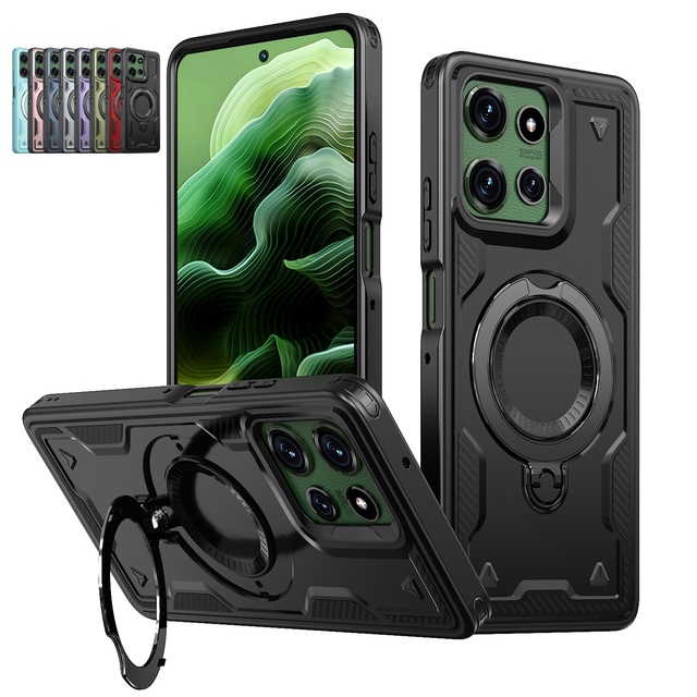 Magnetic Shockproof Armor Case for Motorola Moto G / G Power / G Play / G Stylus 2026 2025 2024 360 Rotating Stand Back Cover