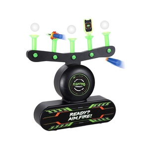 Jeu de tir à la cible flottante lumineuse 2 en 1 avec 2 pistolets à balles molles électriques pour enfants, tir de balle flottante dans l'obscurité - Product Image 1