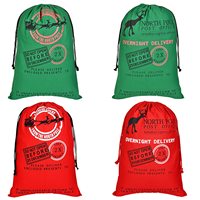 Sac à cordon écologique personnalisé Sac de rangement pour cadeaux Sac à cordon de rangement pour cadeaux de Noël Sac réutilisable pour Noël