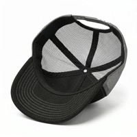 Casquette Trucker en Coton Gris à 6 Panneaux, Profil Moyen, avec Patch en Cuir Personnalisé, Haute Qualité, Style Vintage, pour Sports de Plein Air, Vente en Gros