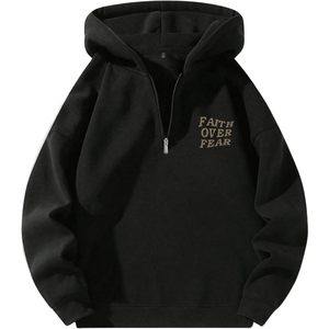 Sweat à capuche zippé personnalisé pour homme, en coton French Terry respirant, style streetwear - Product Image 2