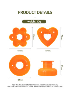 Suministro directo de fábrica, herramientas para hornear de simulación puntual, 1 pieza cuadrada 3D hecha a mano, bagel de plástico ecológico, Love Plum Blossom Donut - Product Image 6