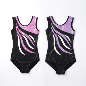 Maillot de Gimnasia Metálico para Niñas, de Cintura Alta, con Tirantes Finos, 100% Poliéster, Ligero y Transpirable, Diseño Profesional - Product Image 3