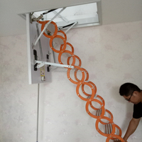 Échelle de grenier télescopique en aluminium au design moderne, pliable, manuelle, pour utilisation domestique