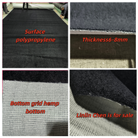 Tapis en boucle incurvée en PP pur à maille serrée, sur mesure, résistant au feu, antistatique, robuste, pour hôtel, passage, escalier