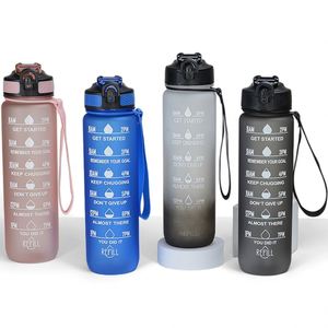Wholesale Customized Logo Eco-Friendly Portable Sports Plastic Water <b>Bottles</b> With <b>Straw</b> Lid for Sports - Product Image 2
