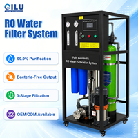 Système de purification d'eau RO automatique de haute qualité 500 LPH, purificateur d'eau portable à haut débit