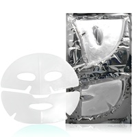 Masque facial en hydrogel dissolvable en deux parties, marque privée OEM, au collagène et à l'acide hyaluronique, 3D, ajustement parfait, raffermissant, éclaircissant, végétalien