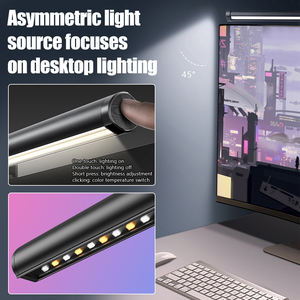 โคมไฟ LED สำหรับจอ<span class=keywords><strong>คอม</strong></span>พิวเตอร์แบบแขวน ใช้พลังงานจาก USB ดีไซน์ทันสมัย ปรับความสว่างได้แบบไร้ขั้นตอน ปรับอุณหภูมิสีได้ เหมาะสำหรับสำนักงาน ปกป้องดวงตา - Product Image 5