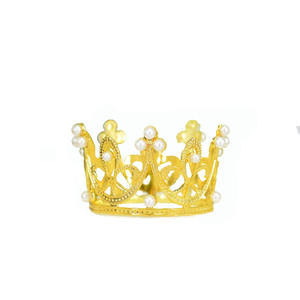 Coronas Miniatura al por Mayor para Decoración de Pasteles, Tiara de Perlas, Coronas Doradas y Plateadas para Niños, Adornos para el Cabello, Bodas, Fiestas de Cumpleaños - Product Image 6