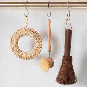 Dessous de verre tissé en paille minimaliste eau herbe maïs balle tissé à la main Pot bol napperon isolation thermique Table assiette tapis - Product Image 3