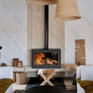 CRUISE résistance aux hautes températures sans fumée meilleure qualité métal beau vrai feu cheminée poêle 920mm cheminée à bois - Product Image 2
