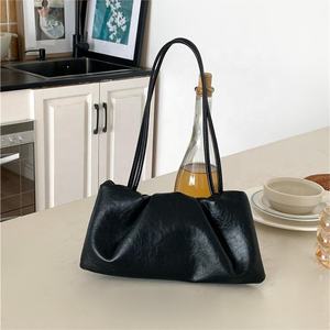 Sac à main pour femme, nouveau sac à main plissé, tendance, simple, en cuir PU souple, sac à bandoulière pour femme - Product Image 2