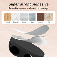 Support de crayons et stylos adhésif en silicone pour bureau, organisateur de câbles muraux, gestion des câbles USB, attache-câbles