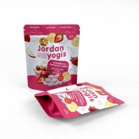 Sacs imprimés personnalisés de fraises séchées sac à fermeture éclair refermable sac d'emballage alimentaire étanche à l'humidité de fruits snack