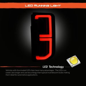 Luces Traseras LED Completas, Doble Tubo en C, Luz de Circulación Diurna DRL, Luz de Giro, Carcasa Negra, Lente Transparente para <span class=keywords><strong>Ford</strong></span> <span class=keywords><strong>Bronco</strong></span> 2021-2024, 2/4 Puertas - Product Image 3