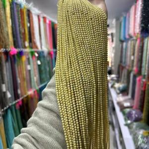 Cuentas Sueltas de Jade Amarillo Natural Redondas de 2/3/4 mm, Cristal Curativo, Sabiduría, Confianza, Alegría, Suministros para Hacer Joyería DIY - Product Image 4
