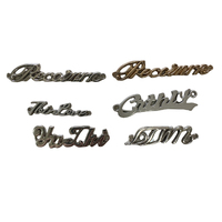Étiquettes métalliques personnalisées pour sacs à main et sacs de voyage, avec logo, lettres, strass et paillettes, faites à la main, pour vêtements