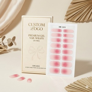 Litchea Venta al por mayor de tiras de uñas de gel autoadhesivas de un solo uso, color nude cremoso puro, sin <span class=keywords><strong>UV</strong></span>, no tóxicas, serie de colores completos, sin HEMA - Product Image 1