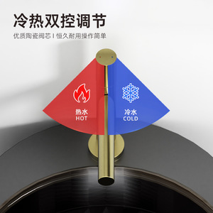 Jboyun 59A Copper Basin Faucet Single Handle Ceramic Valve Core Artistic Bathroom Sink Faucet - Product Image 3