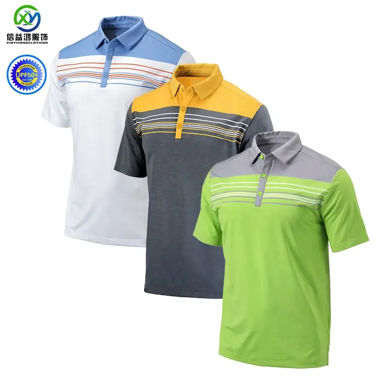 Polo Shirt Kragen Design Custom Brand Golf Bekleidung Herren Bequemes Golf Shirt Sublimation Dry Fit 100% Polyester Herren Casual