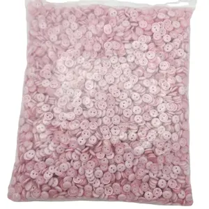 7000pcs 9mm 14L glitter powder pink 2-holes kids novelty baby buttons are available in stock