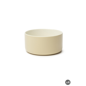 Excelsa Nordic Trendy <b>Porcelain</b> Set of 4 Cream <b>Bowls</b> 13x6,5x13 cm - Product Image 3