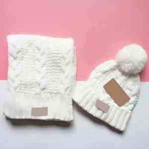 Conjunto de bufanda y sombrero de Invierno para mujer, producto en oferta, Bola de Pelo, pompones - Product Image 5