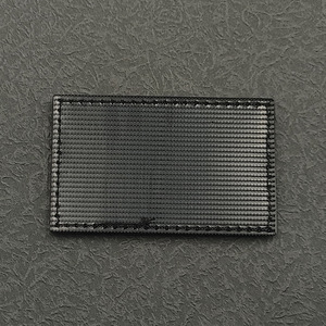 Toppa in tessuto ricamata rettangolare in tela ecologica con testo in inglese: Bad Decisions Make Good Stories - Product Image 6