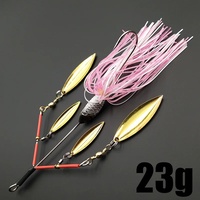 Offre Spéciale Lunker Spinner Appâts 23g Métal Tandem Spin Willow pour Poisson D'eau Salée Leurre De Pêche Polyvalent pour Bass Pike Bubble