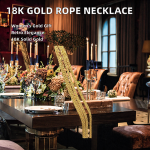 שרשרת הקישור בציר הסיטונאי זהב צהוב 1.63 מ "מ זהב טהור חבל סגנון עבור אירוסין מתנה של נשים - Product Image 2