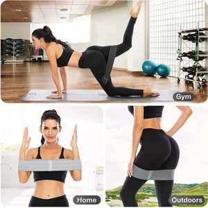 Vente flash : Ensemble de bande de résistance élastique pour le fitness, en tissu polyester et coton, pour femme, yoga - Product Image 6