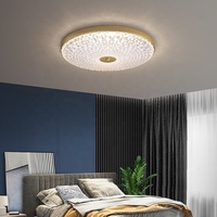 Nouvelle lampe de plafond de luxe nordique pour l'éclairage intérieur de la maison, lampe de plafond ronde en cristal, lampes de plafond LED modernes pour l'intérieur