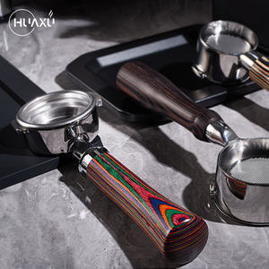 Porte-<span class=keywords><strong>filtre</strong></span> universel à 3 oreilles sans fond personnalisé avec logo, 58 mm, pour machine à expresso, avec poignée en bois - Product Image 5