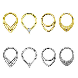 En stock – Bijou de piercing corporel en acier inoxydable chirurgical 316L, anneau articulé pour nez et oreille - Product Image 3