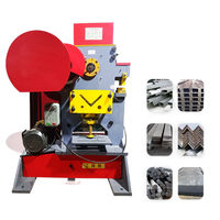 Machine industrielle combinée de découpe d'acier - Poinçonnage et cisaillement pour barres rondes, profilés et aciers angulaires