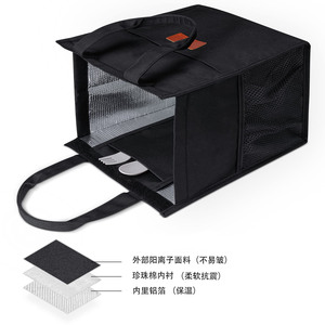 Insulated Lunch Bag 1L Portable Foldable With Handles For Outdoor Picnic Camping - Product Image 4