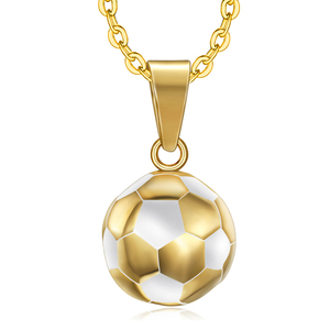 Nuevo Producto al por mayor popular <span class=keywords><strong>de</strong></span> alta pulido <span class=keywords><strong>de</strong></span> 18k chapado en oro <span class=keywords><strong>de</strong></span> fútbol deporte <span class=keywords><strong>de</strong></span> los hombres <span class=keywords><strong>de</strong></span> fútbol collar - Product Image 1