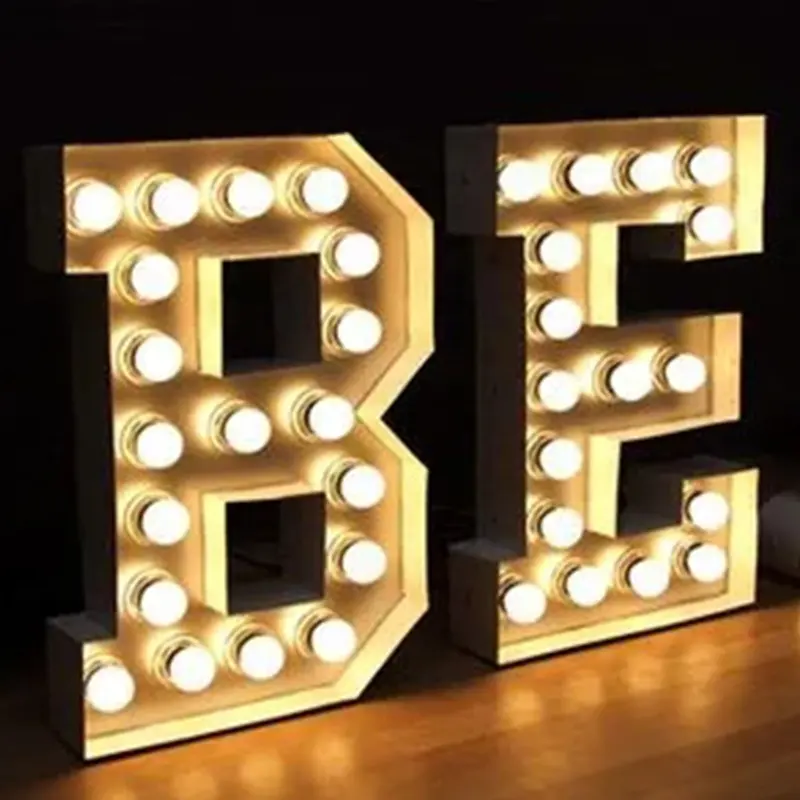 Ventas calientes Marquee Light Up Letter Led Numbers 4ft Mr And Mr Sign Marry Me Large Wedding Love Giant Light Marquee Letter
