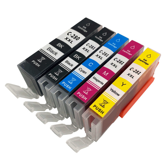 Compatible PGI-280 PGI280 XL PGI-281 PGI281 CLI-281 CLI281 INK Cartridge for Canon TS702 TR7520 TR8520 TR8620 TS6120 TS6220