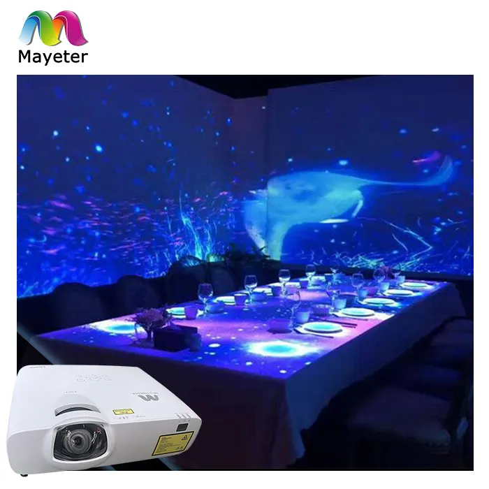 High Technology 3D Holographic Interactive Wall Projection Software Immersive Room Experience Projection