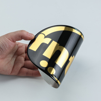 Autocollants 3D en Mylar chromé de qualité supérieure, autocollants en aluminium brossé argenté, autocollants en résine époxy, étiquettes en polyuréthane PU