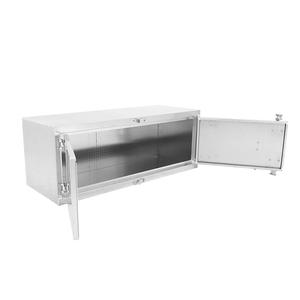 Zware uitvoering op maat gemaakte 48-18-18 inch zijdelings gemonteerde aluminium onderbody gereedschapskist met kamslot voor semi-flatbed semi-trailer vrachtwagen - Product Image 3