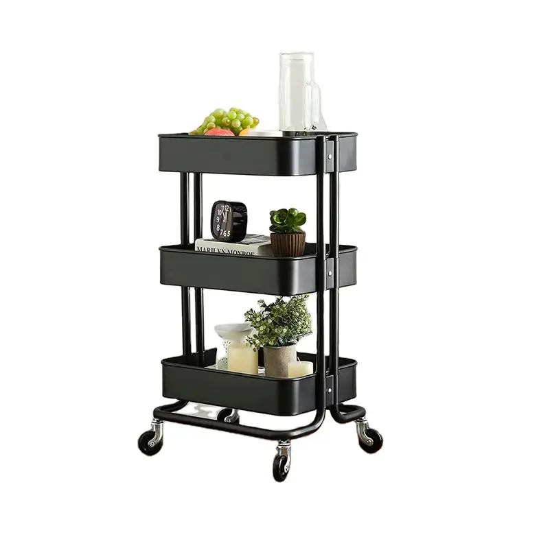 Carrello cucina per uso domestico multi-funzionale scaffale di stoccaggio con rullo