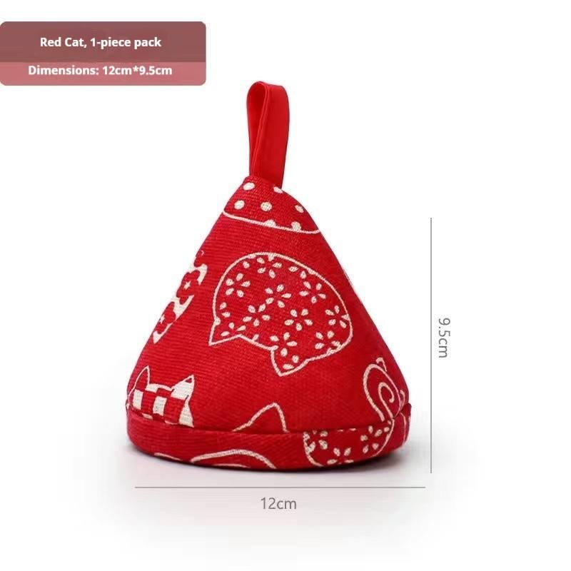 Chapeau triangulaire chat rouge (1 pièce)